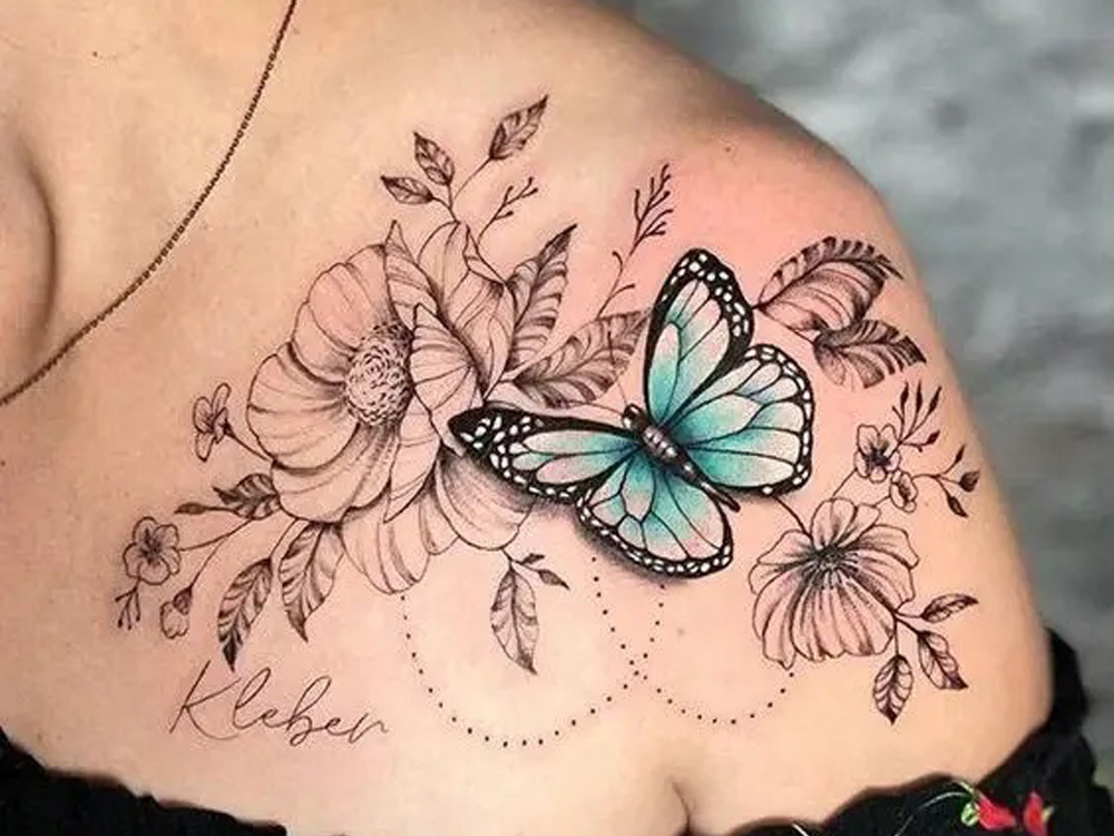 tattoo shoulder butterfly