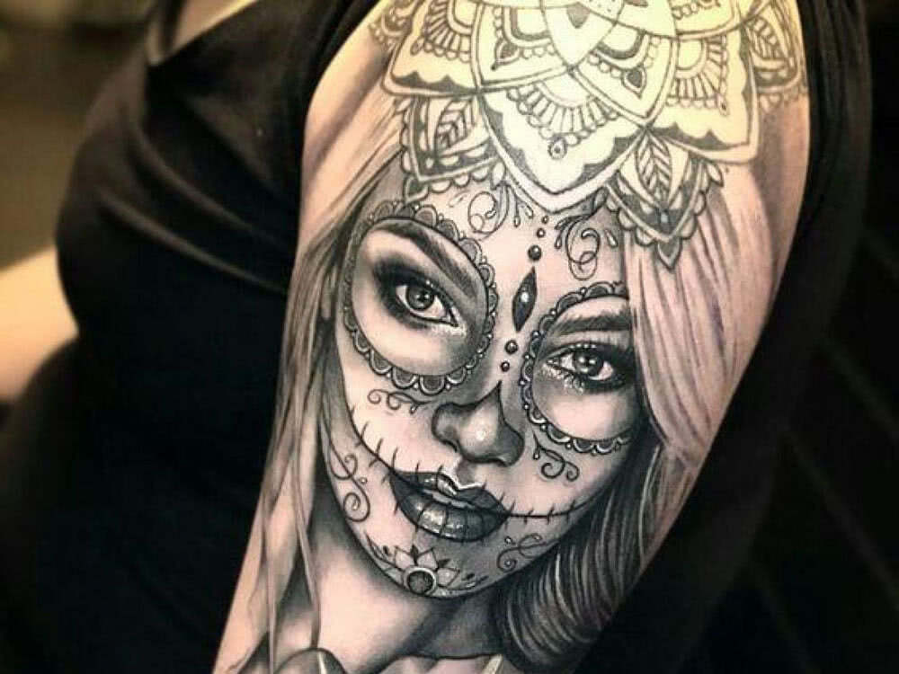 tattoos shoulder catrina